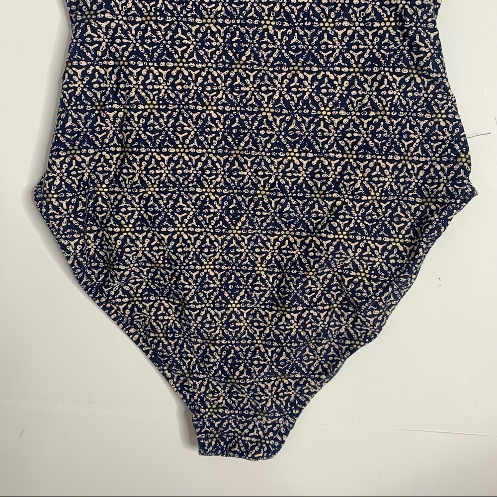 Niptuck Swim Navy Nautical Foil Joanne Twist Front Tummy Control Swimsuit - Picture 10 of 16